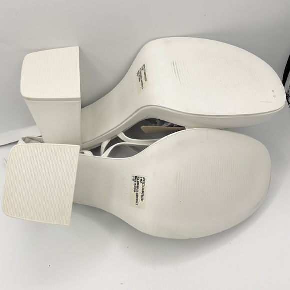 STEVE MADDEN affection strappy platform white sandals women’s Size 11M - Picture 7 of 9